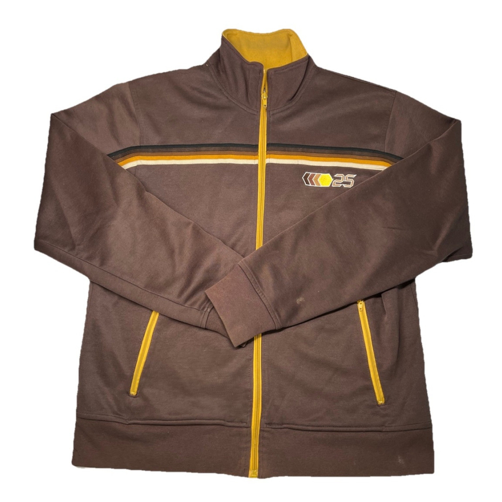 Urban Pipeline Jacket Retro Zip Up Men’s Medium Sporty Skater Brown